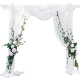 1 x RAW Customer Returns Deconovo Valance Transparent Curtains Scarves Voile Curtain Freehand Decoration Decorative Scarves Wedding Arch Wedding Living Room Bedroom Canopy Bed, 140x600 cm, White - RRP €13.61