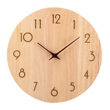 1 x RAW Customer Returns ACCSHINE Wall Clock Wooden Oak Wall Clock Without Ticking Noise Silent 30cm Quartz Large Wall Clock Wall Clock Easy to Read for Room Home Kitchen Bedroom Office School Wood Color - Arrow Pointer  - RRP €26.99