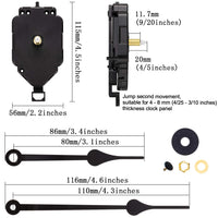 1 x RAW Customer Returns Hicarer Quartz Clock Movement Replacement Long Shaft Pendulum Clock Shaft Length 4 5 Inch 20 mm  - RRP €13.98