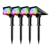 1 x RAW Customer Returns T-SUNUS garden spotlight solar outdoor multi-colored, solar spotlight for outdoors 10 LED solar lamps for outdoors 6 color changing solar garden light IP65 waterproof for trees bushes garden path 4 pieces - RRP €45.99