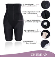 1 x RAW Customer Returns Chumian Slimming Briefs for Women Flat Stomach High Waist Slimming Pants Thigh Shaping Shorts Shapewear Black , 14, L - RRP €26.99