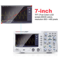 1 x RAW Customer Returns Digital Oscilloscope, Hanmatek DOS1102 Portable Professional Oscilloscope Kit with 2 Channels and Screen 7 inch 18 cm, TFT LCD Display, 110 MHz, 100 - 240 V - RRP €199.99