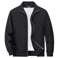 1 x RAW Customer Returns MAGCOMSEN Men s Bomber Jacket Spring Summer Blouson Jacket Classic Pilot Jacket Men s Leisure Baseball Jacket Lightweight Coat US Army Flight Jacket with Stand-Up Collar Black L - RRP €49.39