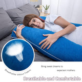 1 x RAW Customer Returns AS AWESLING Pregnancy Pillow U Shape Nursing Support Maternity Pillow for Pregnant Women with Removable Velvet Cover Blue  - RRP €47.98