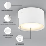 1 x RAW Customer Returns BOYIR LED surface-mounted ceiling spotlight flat LED GX53 6W 230V ceiling light white neutral white 4000K surface-mounted spot round surface-mounted ceiling light ceiling lamp made of aluminum ceiling spots 84x50mm - RRP €18.99