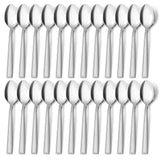 1 x RAW Customer Returns Soup Spoons 24 Pieces, Hunnycook Stainless Steel Spoon Set, Cutlery Tablespoon Soup Spoon Set for Home Party Restaurants Cafeterias, Highly Polished Dishwasher Safe - 7.5 Inch 19.2 cm  - RRP €13.1