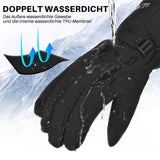 1 x RAW Customer Returns MCTi Winter Ski Gloves Snowboard Snow Cycling Climbing Windproof Waterproof Thermal Thinsulate Men Black - RRP €30.0