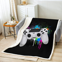 1 x RAW Customer Returns Homewish Play Throw Blanket Colorful Tie-Dye Hippie Bed Blanket Game Pad Plush Blanket Abstract Graffiti Art Fleece Blanket for Boys Kids Teens Video Games Players Fuzzy Blanket, 150 x 200 - RRP €37.99