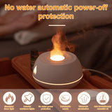 1 x RAW Customer Returns Flame Diffuser, Aroma Diffuser with 7 Colors Flame Effect Light, Humidifier Humidifier Fragrance Diffuser Fragrance Oil Diffuser for Children, Home, Office, Room Fragrance or Yoga - Waterless Automatic Shut-Off - RRP €23.63