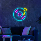 1 x RAW Customer Returns YuanDian Record Neon Sign, Music LED Neon Lights for Live Music Room Wall Decoration, Gift Ideas for Boys Recording Studio Nephew Men Teenager Son Grandson - RRP €34.67