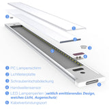 1 x RAW Customer Returns wobsion LED Kitchen Under Cabinet Light with Touchless Light, Dimmable LED Strip, 6000K Cold White LED Strip, LED Under Cabinet Light 45CM 2PCS, Ultra Thin LED for Kitchen Under Cabinet, Wardrobe - RRP €28.99