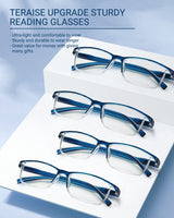 1 x RAW Customer Returns TERAISE 4PCS Reading Glasses for Men, Blue Light Reading Glasses, Lightweight Comfortable Reading Glasses for Men and Women, Sturdy Computer Glasses including Glasses Case 1.25X  - RRP €21.17