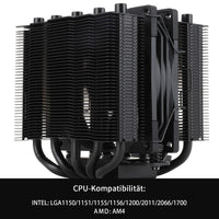 1 x RAW Customer Returns Thermalright Silver Soul 110 BLACK Dual Tower CPU air cooler, 5x6mm heatpipes, 110mm height, TL-B9B PWM fan, aluminum heatsink cover, AGHP technology, AMD AM4 AM5 Intel 1700 1150 1151 1200 2011 - RRP €28.63