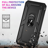 1 x RAW Customer Returns Fetrim Case for Galaxy A34 5G, Shockproof Protective Case with Rotating Ring Stand for Samsung Galaxy A34 5G Black - RRP €21.6