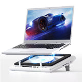 1 x RAW Customer Returns llano Gaming Laptop Cooler, 14cm Large Powerful Turbo Fan Continuous Speed Sealing Foam for Rapid Cooling with 3 USB Ports for 15 -19 Notebook - RRP €135.99