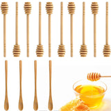 16 x Brand New Honey Sticks, Wooden Honey Dipper, Honey Dipper, Honey Spoons, Wooden Honey Spoons with Long Handle, with Mixing Spoon Coffee Spoon, for Honey, 14 pieces - RRP €113.92