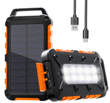 1 x RAW Customer Returns Solar Powerbank 26800 mAh, PD15W Portable USB C Solar Charger with 3 Outputs 2 Inputs, Waterproof Power Bank Solar Panel Outdoor Compatible for Smartphones, Tablets and more - RRP €29.99