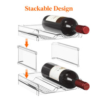 1 x RAW Customer Returns Lifewit Stackable Plastic Bottle Rack Refrigerator Cabinet Countertop Wine Rack Water Bottle Organizer Holds 4 Bottles - RRP €15.99