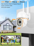 1 x RAW Customer Returns ANBIUX 2MP Wi-Fi Camera 360 PTZ WiFi Surveillance Video Camera with 24 7 Recording, Automatic Tracking, Motion Detection, Two-Way Audio, IP66 for Outdoor Indoor - RRP €25.56