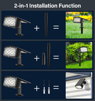 1 x RAW Customer Returns ElectriBrite Solar Light Garden, 34 LED Solar Lamps for Outdoor Garden, Solar Spotlight Garden with 3 Light Modes and 4 Brightness Levels, IP67 Waterproof, Solar Lights for Garden, Shrubs 4 Pieces  - RRP €42.35