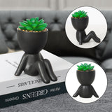 1 x RAW Customer Returns Dremisland 2 Pack Artificial Plant with Black Ceramic Pot Artificial Succulents Mini Fake Plants Fake Succulent Decorative Plants for Bathroom Aesthetic Shelf Table Decoration Bookshelf - RRP €21.99