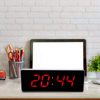 1 x Brand New Nikou LED Calendar Clock Digital Wall Temperature Clocks Elegant Decorative Clock 110-240V B  - RRP €39.19