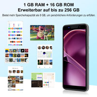 1 x RAW Customer Returns XGODY S21 Smartphone Without Contract, 5.5 Inch Cheap Cell Phone 1GB 16GB 64GB Expandable Quad Core Android 9, 3G Dual SIM 2500mAh Battery, 5MP 5MP Cameras, 3 Card Slot Face ID GPS Cell Phone Black  - RRP €57.47