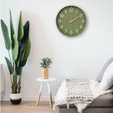 1 x RAW Customer Returns HZDHCLH 30cm Silent Wall Clock Creeping Second with Arabic Numerals without Ticking for Decoration Living Room, Kitchen, Office, Bedroom - RRP €28.99