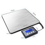 1 x RAW Customer Returns ACCT Postage Scale 400lb, mail scale, Digital Postal Scale with hold auto-off tare function, shipping scale for packages small business luggage office, heavy duty scale with batteries power adapter - RRP €55.07