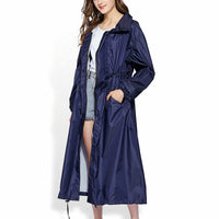 1 x RAW Customer Returns Ynport Crefreak Women s Raincoat Waterproof Jacket Long Lightweight Rain Jacket Breathable Outdoor Jacket Windbreaker With Hood Outdoor Poncho Blue, XL  - RRP €29.22