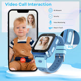 1 x RAW Customer Returns 4G Smartwatch Kids with GPS and Phone - IP67 Waterproof, Children s Watch for Calling with WiFi, Video Call, SOS, Alarm Clock, Children s Watch for Girls and Boys Ages 3-12, Blue - RRP €85.45