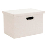 8 x Brand New Wintao storage box with lid, foldable storage boxes, beige, large 44 x 31 x 29 cm, 1 piece - RRP €163.2