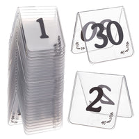 1 x RAW Customer Returns OLYCRAFT 30pcs Acrylic Restaurant Table Numbers 1-30 Double Sided Table Numbers Signs Table Number Tent Acrylic Numbers Cards Signs Numbers for Restaurant Tables Wedding Banquets Dinner Receptions - RRP €24.29