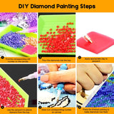 1 x Brand New CEWROM Diamond Painting Kit, 5D Diamond Painting Pictures Flower Full Drill Set for Adults, DIY Diamond Painting Set with Diamond Painting Accessories for Children as a Gift Home Office Wall Decor - RRP €20.4