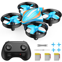 1 x RAW Customer Returns Mini Drone for Kids and Adults, RC Quadcopter, Orvina OV-18 Small Remote Controlled Drone with 3 Batteries for Beginners Indoor, Toy Gift for Boys and Girls Blue  - RRP €29.99