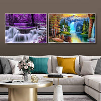 6 x Brand New Diamond Painting Embroidery Diamond Painting Complete Kit in Bead Diamond to Stick Landscape Accessories Canvas 5d Painting Child Adult Rhinestone Lot Puzzle Drawing Wall Decoration Bedroom Fall - RRP €133.08