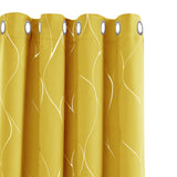 1 x RAW Customer Returns Deconovo opaque curtains thermal against cold thermal curtain heat protection thick cold protection, blackout curtains with eyelets,  for the living room, 229 x 117 cm height x width , mustard yellow, set of 2 - RRP €37.49