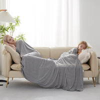 1 x RAW Customer Returns Marchpower cooling blanket 200 x 220cm, light summer blanket with Japanese Arc-Chill Q-Max 0.5 cooling fibers, absorbs body heat, 2 in 1 double-sided children s blanket, sofa blanket, travel blanket - gray - RRP €51.29