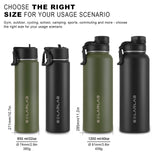 2 x RAW Customer Returns SOLARLAB Stainless Steel Thermos Bottle - Insulated Bottle 1L - BPA Free - Water Bottle Suitable for Hot and Cold Drinks, Ideal for School, Sports, Camping Black, 1200ml  - RRP €40.8