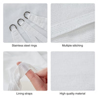 1 x RAW Customer Returns HAIKUS Sun Sail 3x3 m White Square, Premium HDPE UV Protection Sun Protection Breathable Weatherproof for Garden Balcony and Terrace, Including Fastening Ropes, Square 3x3m White - RRP €27.8