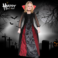 25 x Brand New Mrsclaus Vampire Costume Girls Halloween Queen Costume Vampire Dress Fancy Dress with Collar and Children s Vampire Teeth Vampire Necklace Carnival Theme Party Dracula Cosplay Party C025XL - RRP €655.25