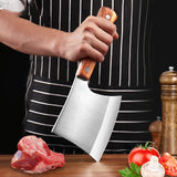 1 x RAW Customer Returns MLG Tools bone knife, full tang cleaver, heavy duty bone cleaver, meat cleaver, for large bones and frozen meat - RRP €26.21