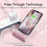 1 x RAW Customer Returns iWALK Pink Power Bank, 4500mAh Portable Charger, Cute Battery, Glitter Beautiful, Women Gift, Hiking and Dancing Club, Compatible with iPhone 14 13 12 11 Pro Pro Max XR X 8 7 6 Airpods and More - RRP €31.46