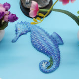 3 x Brand New Seahorse Wall Decor Blue Seahorse Hanging Wall Art Decor Sculpture Ocean Decorations For Home Kids Room Office Bathroom Yard Pool Indoor Outdoor Beach Nautical Theme - RRP €61.2