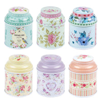 1 x RAW Customer Returns TooGet Elegant Metal Tinplate Empty Tins, Home Kitchen Storage Containers, Shabby Chic Mini Boxes for DIY Candles, Dry Storage, Spices, Sweets, Party Items and Gifts Cylinder 6PCS  - RRP €13.09