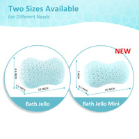 3 x Brand New Bath Jello Gel Bath Pillow, Lumbar Cushion for Bathtub, Back Support Pillow, Gel Cushion with Non-Slip Suction Cups for Lumbar Spine, Fits Curved or Straight Back Tubs, Aqua - RRP €139.14