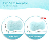 3 x Brand New Bath Jello Gel Bath Pillow, Lumbar Cushion for Bathtub, Back Support Pillow, Gel Cushion with Non-Slip Suction Cups for Lumbar Spine, Fits Curved or Straight Back Tubs, Aqua - RRP €139.14