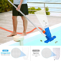 1 x RAW Customer Returns Joyhoop Pool Vacuum Cleaner - Pool Bottom Vacuum Cleaner with Pool Skimmers, 4 Section Pole, Small Manual Pool Vacuum Cleaner for Pool Spa Fountain Hot Tub - RRP €30.72