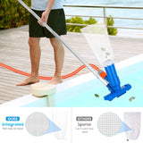 1 x RAW Customer Returns Joyhoop Pool Vacuum Cleaner - Pool Bottom Vacuum Cleaner with Pool Skimmers, 4 Section Pole, Small Manual Pool Vacuum Cleaner for Pool Spa Fountain Hot Tub - RRP €30.72