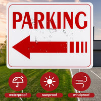 2 x Brand New 4pcs Event Parking Signs with Stakes, 30x40cm Double Sided Event Parking Sign with Arrow Outdoor Event Parking Signs - RRP €38.4